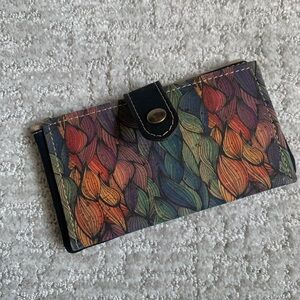 Colorful Leaf Pattern Wallet